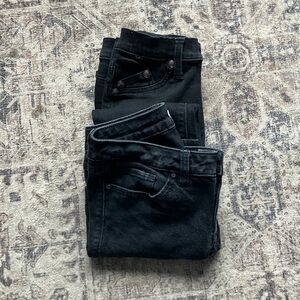 Lot (2) Black Denim Skinny Jeans 2